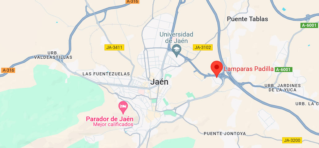 Localizacion Lamparas Padilla en Jaén