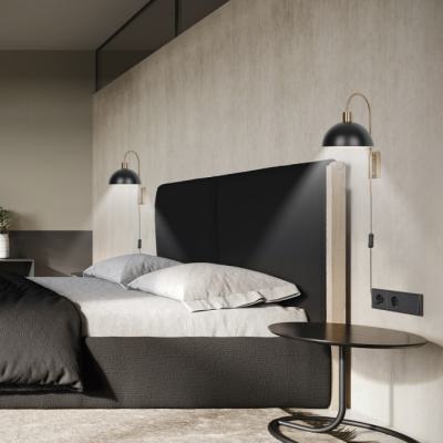 Aplique Guillen Laton Negro 1 X 40w E 14 1